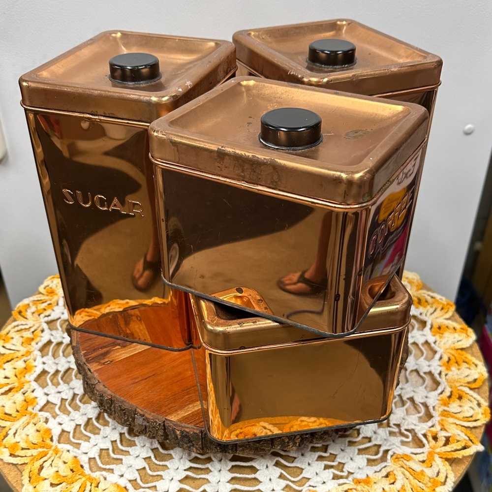 Vintage America Copper Canister Set